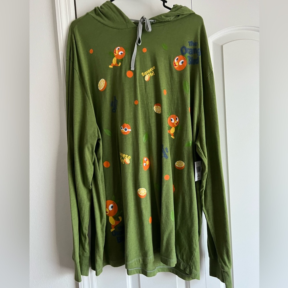Disney Orange Bird hooded long sleeve shirt NWT